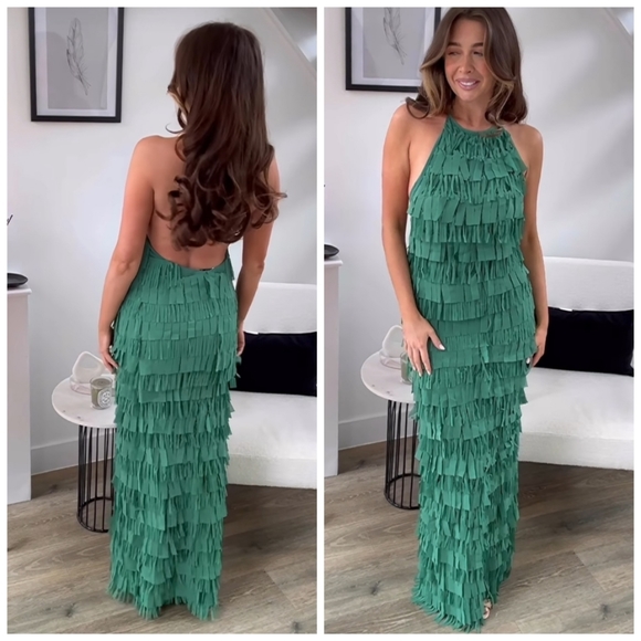 Zara Halter dress with fringe - Picture 3 of 11